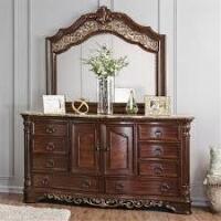 Furniture of America Jordan Wood 8-Drawer Wood Dresser in Brown Cherry (2 Boxes) New in Box $1699