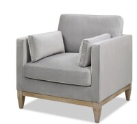 Jennifer Taylor Knox 36" Modern Farmhouse Arm Chair, Opal Grey New in Box $999