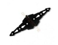 Abbey Gatepro 8" (203mm) Fancy Tee Hinges - PAIR (Black) New In Box