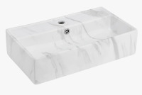 Swiss Madison Claire 22" Rectangle Wall-Mount Bathroom Sink in White Marble SM-WS318W1 $299
