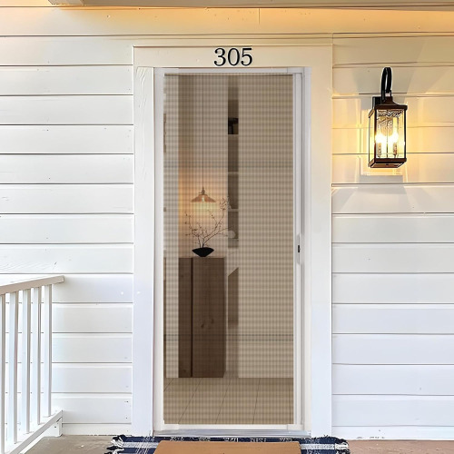 GRISHAM Guardian Retractable Screen Door Retractable Screen Doors for Single Door (36''x 80'',White) Easy Assemble Invisible Screen Door Mosquito Proof for Patio Adjustable Width 32''- 36'' $299