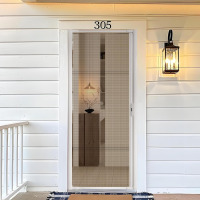 GRISHAM Guardian Retractable Screen Door Retractable Screen Doors for Single Door (36''x 80'',White) Easy Assemble Invisible Screen Door Mosquito Proof for Patio Adjustable Width 32''- 36'' $299