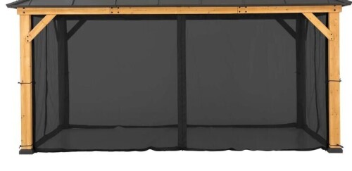 SUNJOY Brown Mosquito Netting Gazebo Netting for 12 ft. x 16 ft. Large Size Gazebo $299