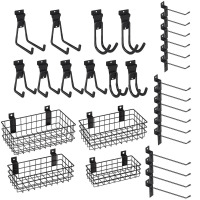 WFX Utility&trade; 30Pcs Slatwall Accessories Set, Heavy Duty Slatwall Hooks And Baskets New In Box $199