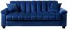 Legend Vansen Velvet Storage Sofa, Blue New Shelf Pull $999
