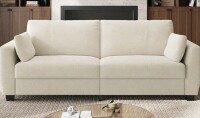 Wrought Studio 79'' W Modern Loveseat Sofa, Comfy Velvet Couch with Spring Cushion, Removable Cover, Sturdy Frame, Deep Seat, Easy Assembly for Living Room, Bedroom, Office, and Small Space, White $699