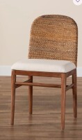 Beachcrest Home Messick 17.7'' H Upholstered Acacia Side Chair New in Box $499