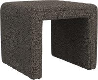 Spatial Order 19" Modern Channel Tufted Ottoman - Dark Brown Boucle $199