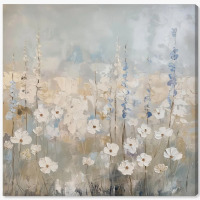 Art Remedy Sable Flowers I Canvas Farmhouse Floral Art by Art Remedy, 24" x 24" New In Box $299
