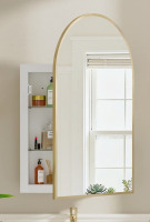 Ebern Designs Poulton Frameless Medicine Cabinet Mirror Adjustable New In Box $299