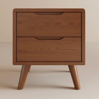 George Oliver Modern Solid Wood 2-Drawer Nightstand, Bedroom Storage Unit New In Box $299