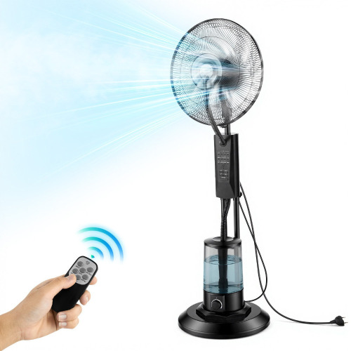 VEVOR Misting Fan, 3 Wind Speeds Misting Standing Fan, Mister Cooling Fans with 0.79 gal Water Tank, Remote & Panel Control, Water Cooling Fans for Indoor, Outdoor, Garage, Patio, Living Room, 3 Modes $199
