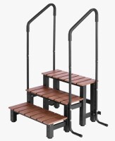 Vevor Hot Tub Steps with Handrail, 3-Step Spa Outdoor Stairs, Heavy Duty 25.2 inch Wide Above-Ground/Inflatable Pool Ladder with 550 lbs Weight Capacity, Multi-Use for Porch, Patio, Deck, Trailers New In Box $399