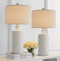 Dakota Fields Amarchand 24.75" Ceramic Standard Table Lamp (Set of 2) New In Box $299