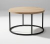 Latitude Run&reg; Modern Industrial Round Coffee Table with Sturdy Metal Base and Scratch-Resistant Wood Finish Similar to Picture $299