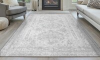 Ophelia & Co. Agora Vintage Gray Non-Slip Machine Washable Area Rug, 8' x 10' New $299