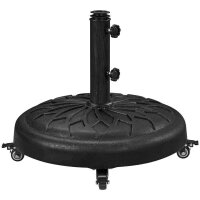 Yaheetech 55 lb Resin Heavy Duty Parasol Holder Free Standing Patio Umbrella Base Stand with 4 Lockable Wheels New In Box $199