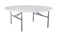 Lifetime Round Folding Table, 72" Plastic, White Granite / Lifetime 72" x 30" White Granite Plastic Nesting Folding Table / Assorted $199