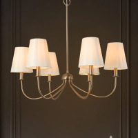 Rosdorf Park Abbiney 6-Light Dimmable Candle Style Chandelier with Adjustable Height, New in Box $599