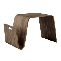 AllModern Anise Side Table, Walnut, New Floor Model $499
