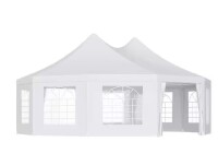Outsunny 21 ft x 29 ft White Large 10-Wall Event Wedding Gazebo Canopy Tent with Open Floor Design and Weather Protection (3 Boxes) New in Box $1299