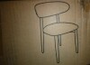 COLAMY NOYA Mid-Century Modern Upholstered Dining Chair in Camel New in Box $299 - 2