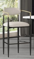 Wade Logan Tina Fabric Upholstered Bar Chair Beige New Open Box $499