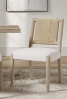 Lark Manor Modern Scandinavian Woven-Back Upholstered Dining Chair New in Box $399