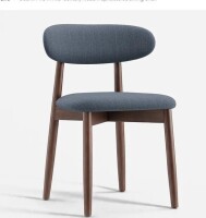 COLAMY NOYA Mid-Century Modern Upholstered Dining Chair in Blue $299