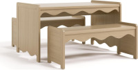 Storkcraft Casablanca Montessori Indoor Kids Table & Bench Set &ndash; Premium Kids Activity Table and Bench Set, Toddler Furniture for Crafts and Snack Time, Durable & Easy-to-Clean Surface (Driftwood) New Open Box $399
