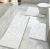 Latitude Run&reg; 3-Piece Checkered Absorbent Non-Slip Bathroom Rug $99