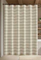 Winston Porter Hayward Stripe Shower Curtain -Ivory/Green / East Urban Home Shower Curtain with Hooks Included / Assorted New Assorted $59
