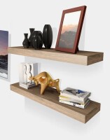 Debracat 2 Piece 36" Solid Wood Floating Shelf New In Box $199