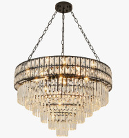 Mercer41 Imma Crystal Empire Chandelier, 18.9" H x 29.5" W x 29.5" D New In Box $1799