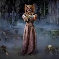 HOME ACCENTS Holiday 5.5 foot graves and bones animated LED sitter of souls $399