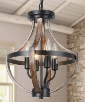Gracie Oaks Kimyada 4 - Light Dimmable Bowl Pendant Lantern Chandelier New In Box $299