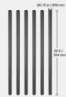 Stellweilan Tessberg Metal Staircase Balusters 101 Pack Aluminum Spindles with Screws/Rail Caps, 36" H x 0.75" W x 0.75" D New In Box $299
