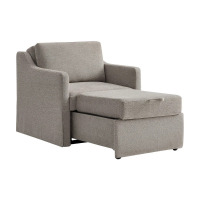 Serta Harvey 35" Convertible Accent Chair, Dream Coil Comfort, Easy Assembly, Flax, New in Box $699