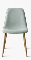 Wade Logan Folmar Upholstered Full Back Side Dining Chair in Turquoise New in Box $299