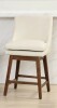 George Oliver Lasonya 26.4" Swivel Counter Stool in Ivory New Shelf Pull $499