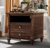 Alcott Hill 24" Farmhouse Side Table with Charging Station & Large 2 Drawers New In Box $299