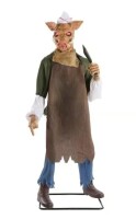 Home Accents 6.5' Gruesome Grounds Animated LED Butcher, New Shelf Pull $299