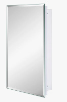 Ebern Designs Chouhan, Beveled Mirror And Adjustable Shelves For The Bathroom, Recessed Or Surface Mount, 16" x 26" New In Box $299