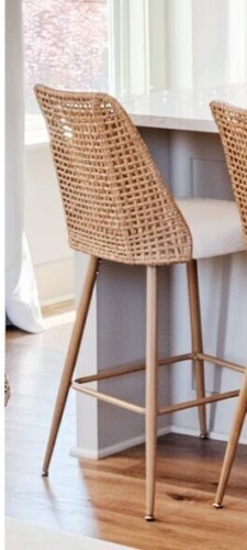 Nice 27" Rattan Upholstered Counter Stool New in Box $399