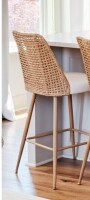 Nice 27" Rattan Upholstered Counter Stool New in Box $399