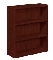 HON 105533NN 10500 Series Mahogany 3 Shelf Laminate Wood Bookcase - 36" x 13 1/8" x 43 3/8" New in Box $699