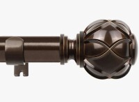Charlton Home&reg; Curtain Rods For Windows, Adjustable Decorative Drapery Rods With Netted Texture Finials, 32" - 85" New In Box $59