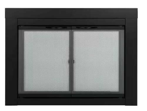 Pleasant Hearth Alpine Large Glass Fireplace Doors Fits openings 36 in. W to 43 in. W and 25.5 in. tall to 32.5 in. tall New in Box $399