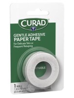 Curad Sensitive Skin Paper Tape, 1? x 10 yds, 1 Count New