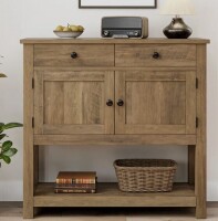 Wade Logan Latiasha 35.4'' Console Table with Drawers and Cabinet New in Box $599